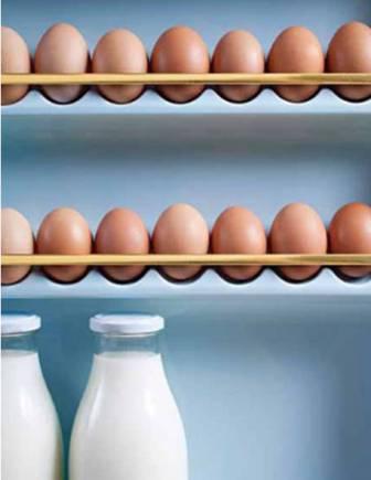 Egg i kjøleskapet er lagret